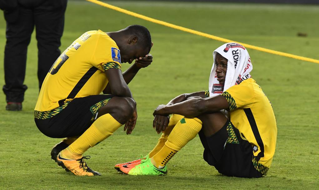 ...la delusione concente della Giamaica dopo la sconfitta. (Afp)